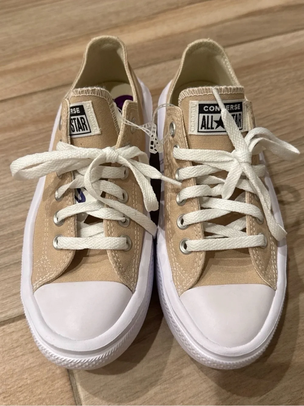 8W Converse Chuck Taylor All Star Move Platform Low Nutty Granola/White